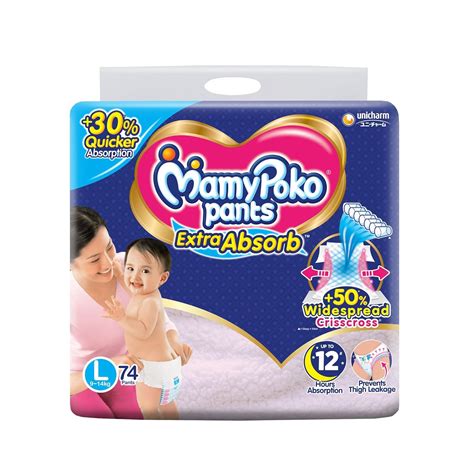 Buy Mamypoko Pants Extra Absorb Baby Diapers Large L Count