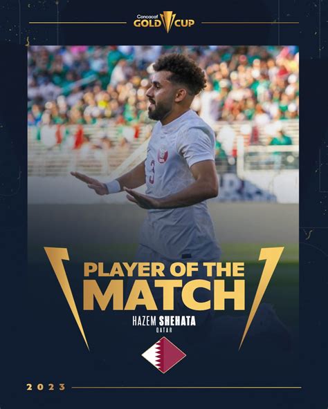 Gold Cup On Twitter Hazem Shehata Is Named The Player Of The Match