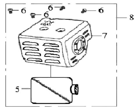 LIFAN Benzinmotor 13 PS Ersatzteil Schalldämpfer Silencer Benzin Motor