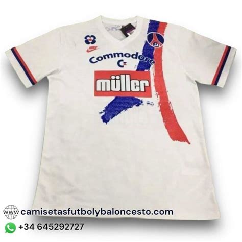 Camiseta PSG 1991 1992 Visitante Camisetas Futbol Y Baloncesto