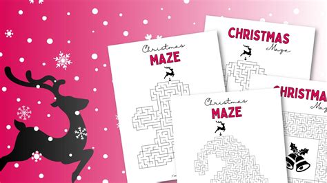 christmas maze puzzles Maze christmas mazes gift printable easy ...