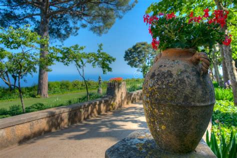 Gardens At Villa Cimbrone In The Italian Town Ravello Stock Image