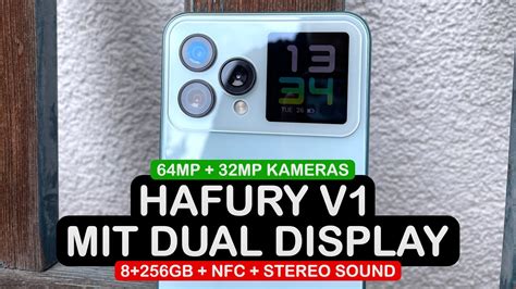 Hafury V Unboxing Budget Handy Mit Dual Display Youtube