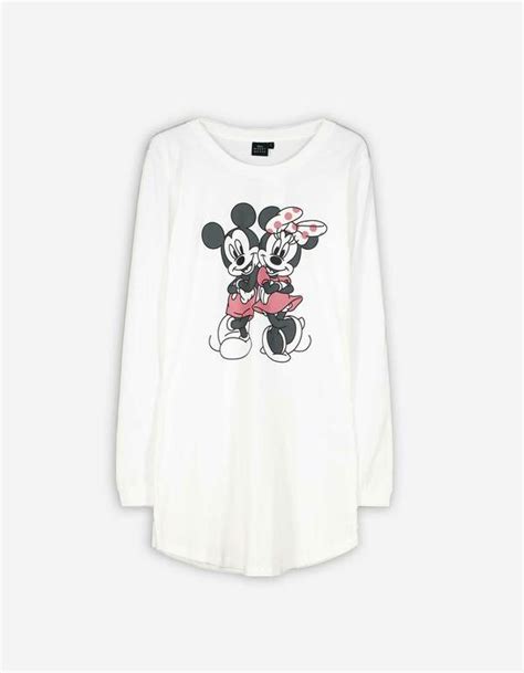 Damen Pyjamaobterteil Mickey Mouse Und Minnie Mouse Von Takko Fashion