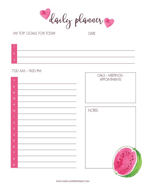 Simply Love Printables Free August Planning Pages