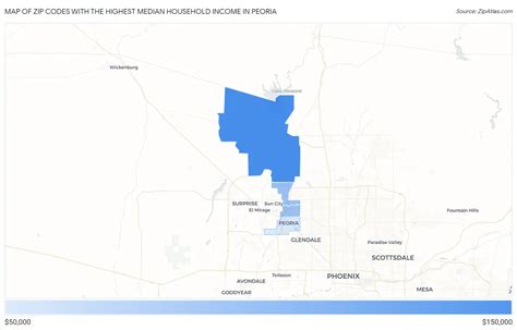 Highest Median Household Income In Peoria By Zip Code In 2024 Zip Atlas