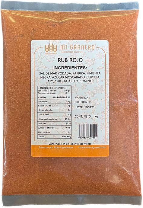 Rub Rojo 500 G Amazon Mx Alimentos Y Bebidas