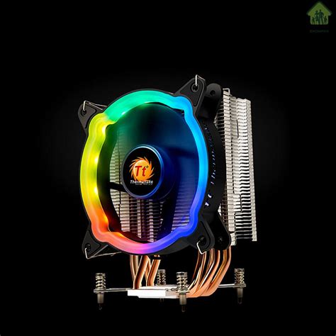 Na Thermaltake Rgb Cpu Air Cooler 120mm Pwm Fan 4 Direct Contact Heatpipes Buckle Installation