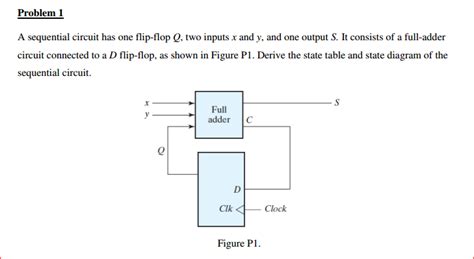 Solved A Sequential Circuit Has One Flip Flop Q Two Inputs Chegg