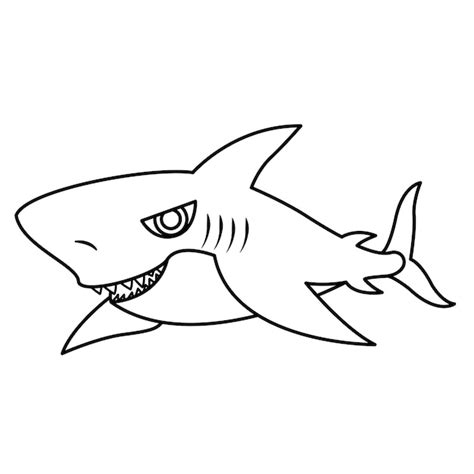 Premium Vector | Shark Line Art