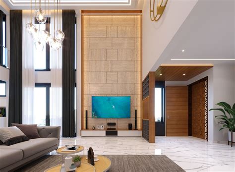 Stunning Modern Double Height Living Room Ceiling Design Voted By