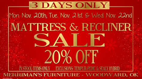 Holiday Sales 2023 Merriman S Furniture Woodward OK