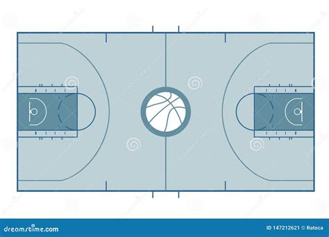 Ejemplo De La Cancha De B squet Ilustración del Vector Ilustración de