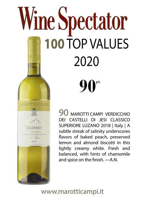 Wine Spectator Top 100 Value 2020 Luzano Verdicchio Dei Castelli Di