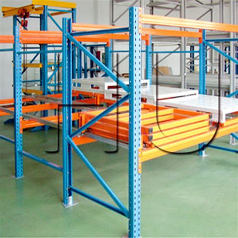 China Factory Heavy Duty Push Back Pallet Racking System For FILO