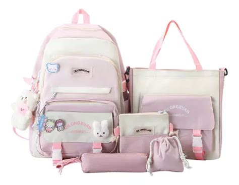 Conjunto Combinado De Mochilas Kawaii Para Computadora Portá Cuotas