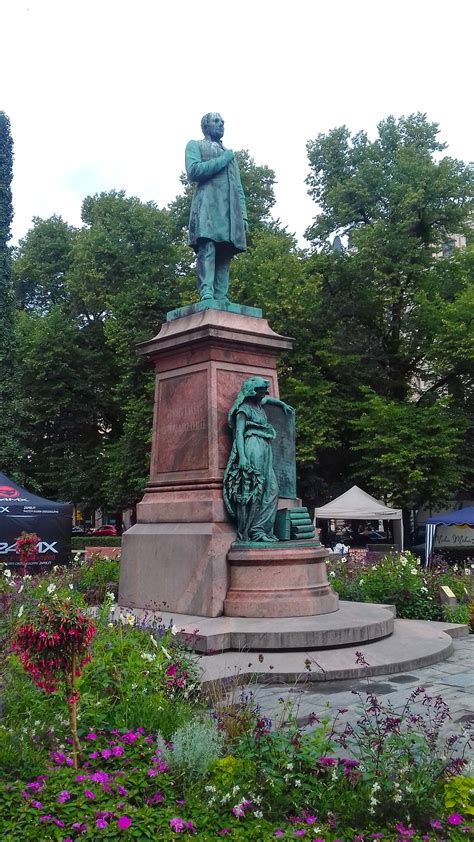 Statue to poet Johan Ludwig Runeberg (1885). Helsinki, Finland. 2018 | Statue, Garden sculpture ...