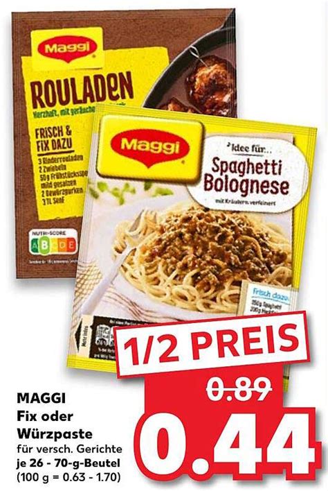 Maggi Fix Oder Würzpaste Angebot bei Kaufland 1Prospekte de