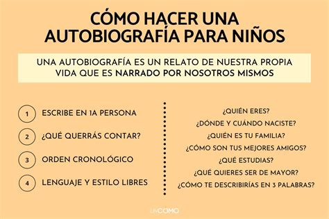 Cómo hacer una AUTOBIOGRAFÍA para NIÑOS Paso a paso