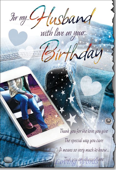 For My Husband With Love On Your Birthday Greeting Cards By Loving Words