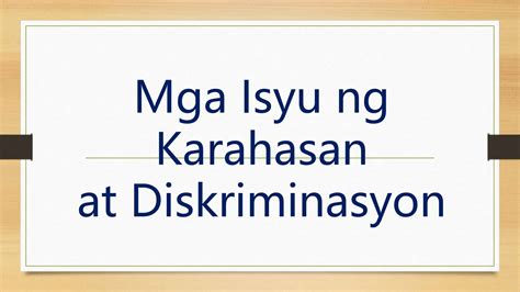 Karahasan At Diskriminasyon Sa Mga Kababaihan At Lgbtq Pptx