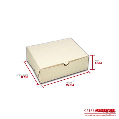 Caja ecológica plegadiza 15x11x5 cm crema Cajas y Empaques de Colombia