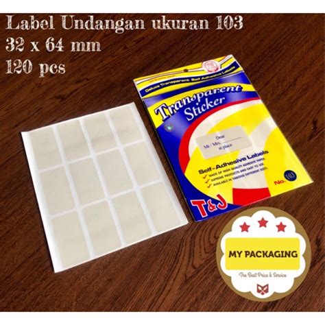 Jual Label Undangan Transparan Tom Jerry T J Transparent Stickers