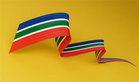 Premium Photo D Flag Of South Africa D Waving Ribbon Flag Of South