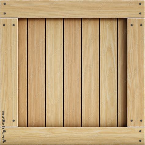 Wooden crate front view, cargo box texture 3d rendering Stock Illustration | Adobe Stock