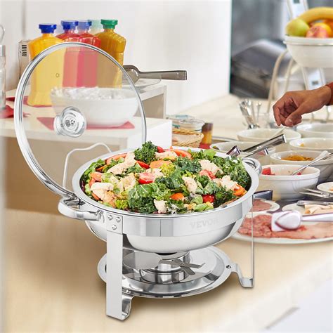 VEVOR Chafing Dish Buffet Set 4 Qt 2 Pack Stainless Steel Chafer W 2