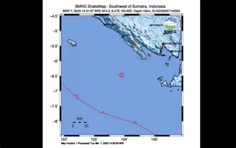 Gempa Bumi Magnitudo 5 3 Guncang Tanggamus Lampung Radar Solo