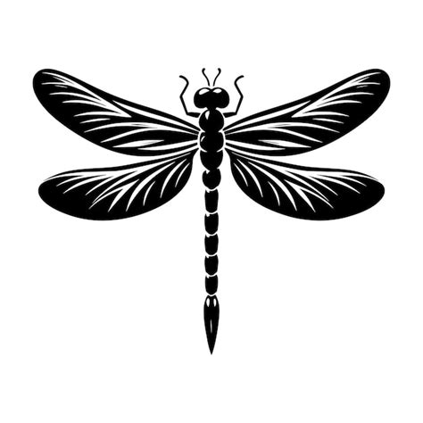 Dragonfly Silhouette Vector Illustration Premium Ai Generated Vector