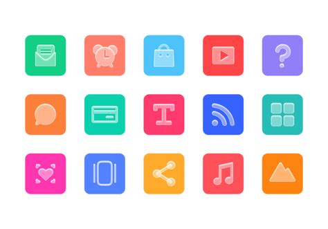 Widget icon pack by Minoosa on Dribbble