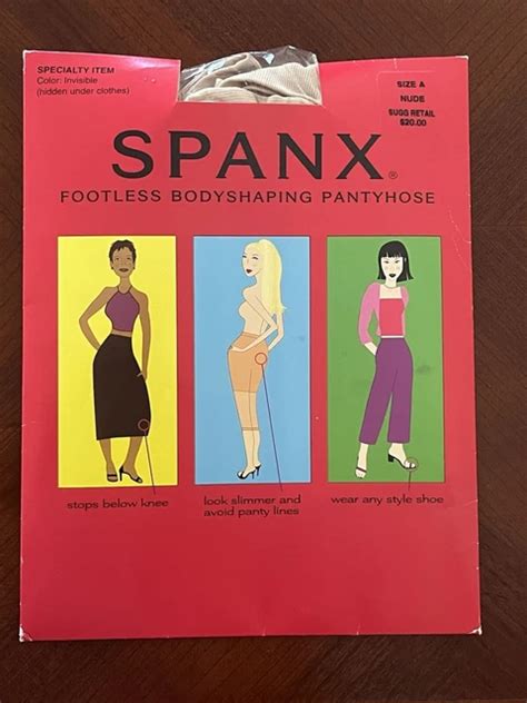 SPANX SARA BLAKELY Footless Pantyhose Sz A Nude Shapewear Control Body Shaping PicClick UK