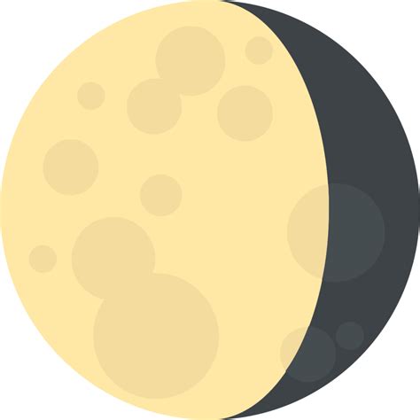 "waning gibbous moon symbol" Emoji - Download for free – Iconduck