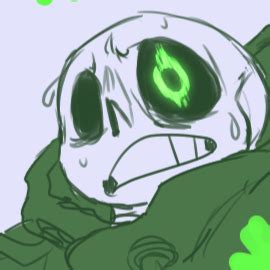 sans but hes green by goshprosh on Newgrounds