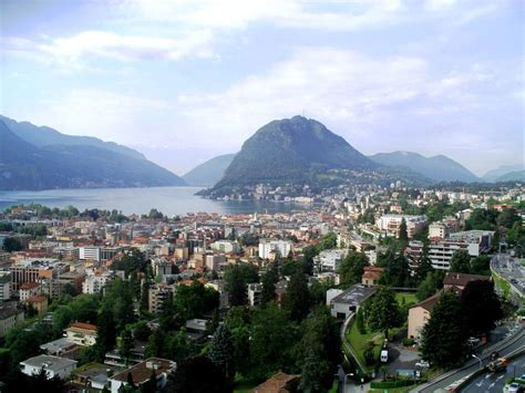 View on Lake Lugano and Monte San Salvatore in Switzerland image - Free ...