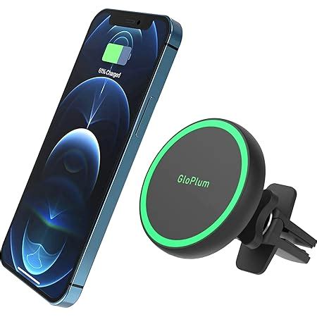 W Avec Support De Chargeur De Voiture Sans Fil Magn Tique Compatible