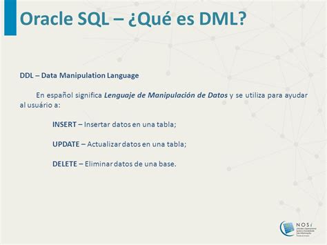 Oracle Sql Dml Oracle Sql Dml ¿qué Es Dml Sus Comandos Insert