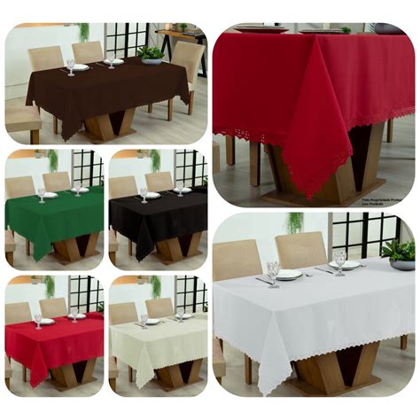 Toalha De Mesa Retangular Festa Buffet 6 Lugares 2 20m X 1 50m Varias