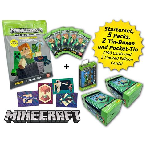 Minecraft Time To Mine Trading Cards In Verschiedenen Bundles Tin