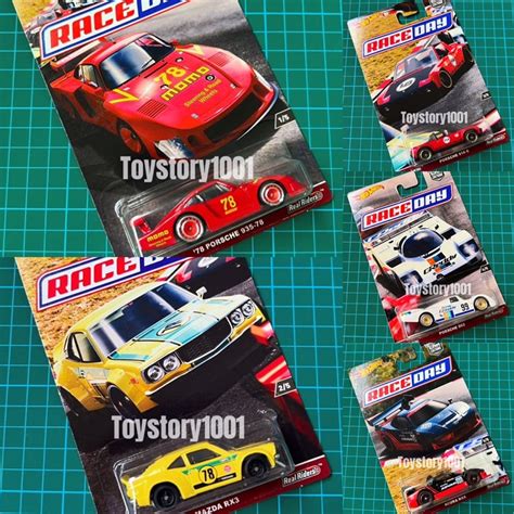 Hot Wheels Race Day 78 Porsche 935 78 Mazda RX3 Porsche 914 6 Porsche 962 Acura NSX China Card