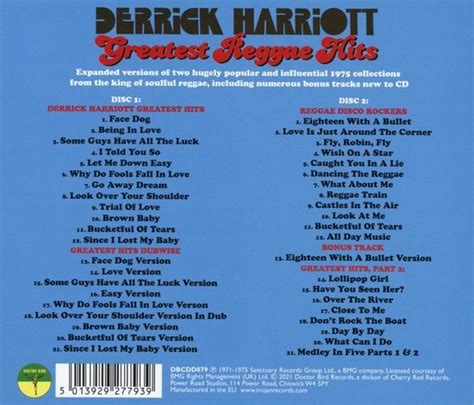 Greatest Reggae Hits Derrick Harriott CD Album Muziek Bol