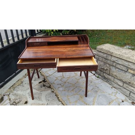 Bureau Vintage Mod Le En Palissandre Par Arne Wahl Iversen Pour