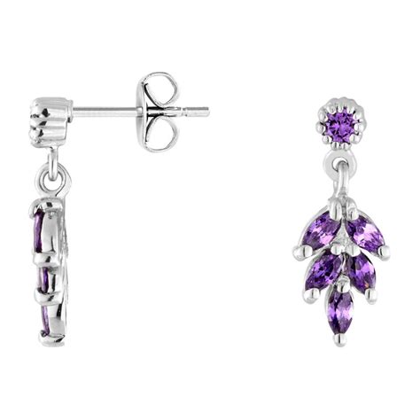 Boucles D Oreilles A Lys En Argent Et Oxydes Ae B Oz Aelys