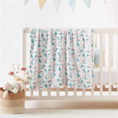 Buy Juniors Floral Print Fleece Blanket - 75x100 cms Online | Babyshop UAE