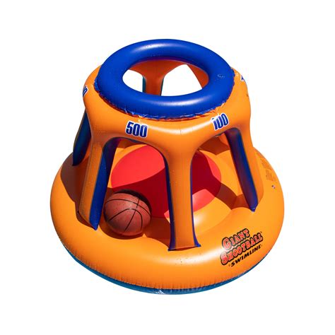 Swimline Inflatable Pool Basketball Hoop Floating Or Poolside Game Giant Shootball Multiple