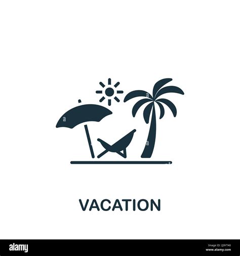 Vacation Icon Simple Line Element Travel Symbol For Templates Web