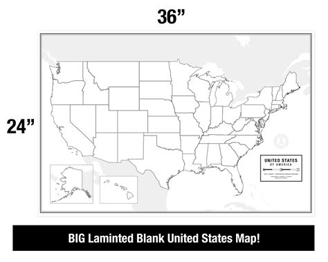 Large Blank United States Outline Map Poster Laminated X | Hot Sex Picture