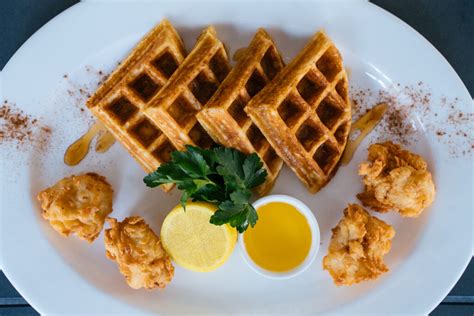 Lbsg Fried Lobster And Waffles From Lobster Bar Sea Grille Miami Beach